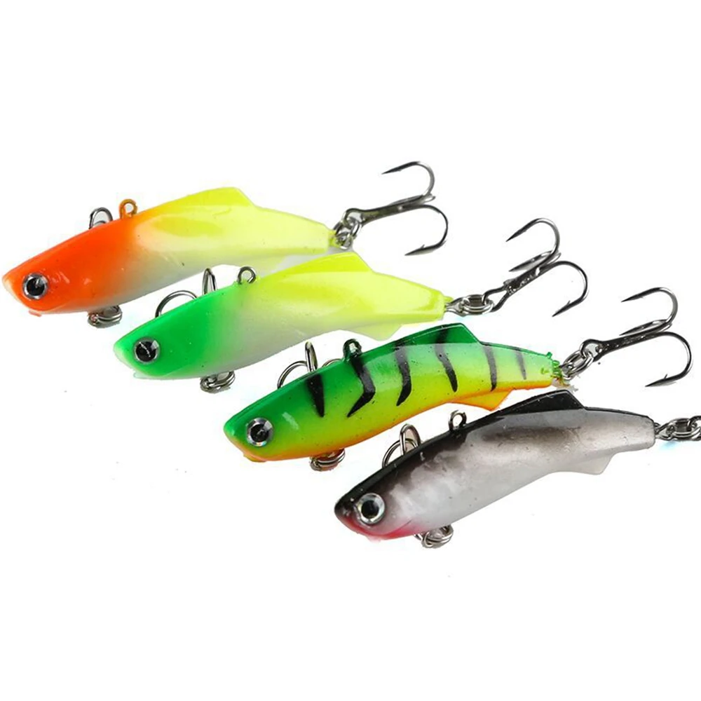Зимняя приманка для ловли на льду 1 шт. 50 мм / 8,5 г 70 мм / 16,7 г Вибрационный воблер Мягкая кожа Воблер Искусственная приманка для рыбалки.
