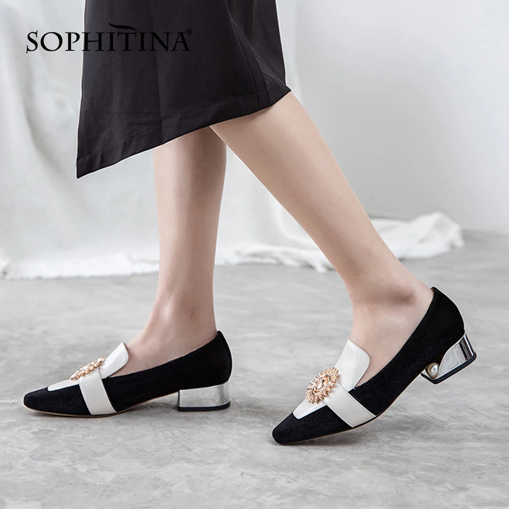 Женские туфли на плоской подошве SOPHITINA элегантные из коровьей кожи с