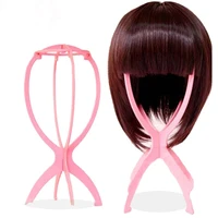 plastic ajustable wig stands hat display wig head holders foldable mannequin headstand portable folding wig stand tool supplies