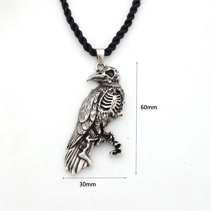 12 шт Готическая птица Odin череп ворона ожерелье Хэллоуин Ворон ювелирные изделия