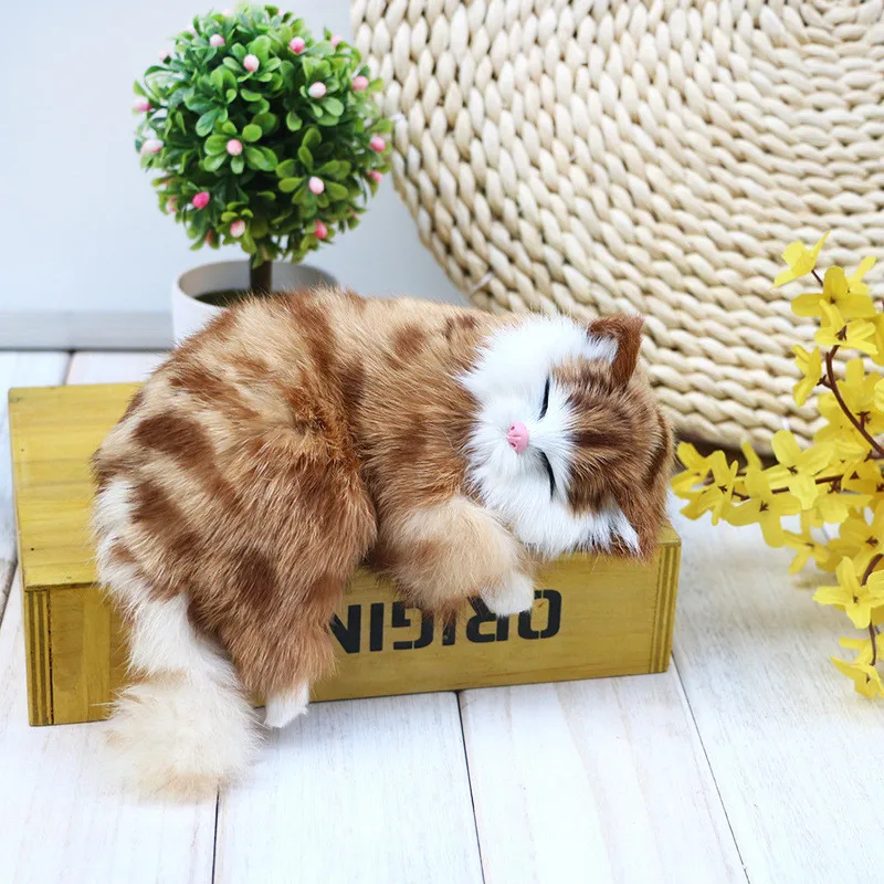 Игрушка плюшевая в виде кошки милая кукла-симулятор плюшевое животное для сна