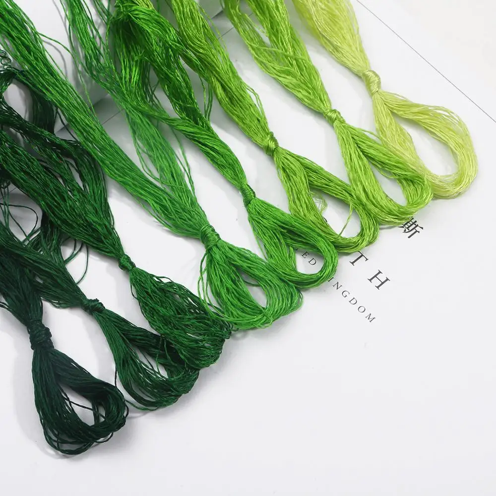 7-8 шт./лот Разноцветные Шелковые нитки для вышивания набор мотков вышивки