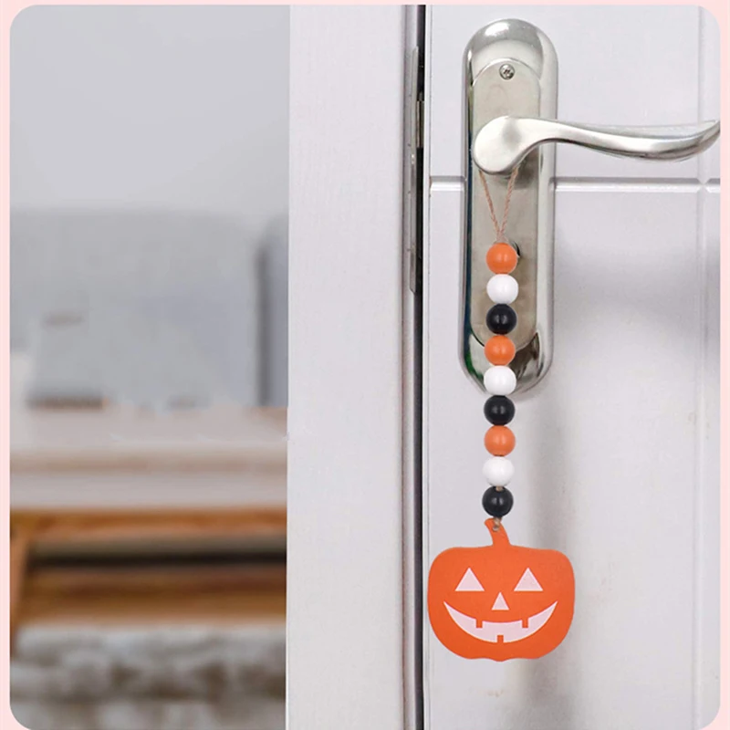 

Halloween Decoration Pendant Creative Home Decoration Colored Wooden Bead String Holiday Decoration Pendant
