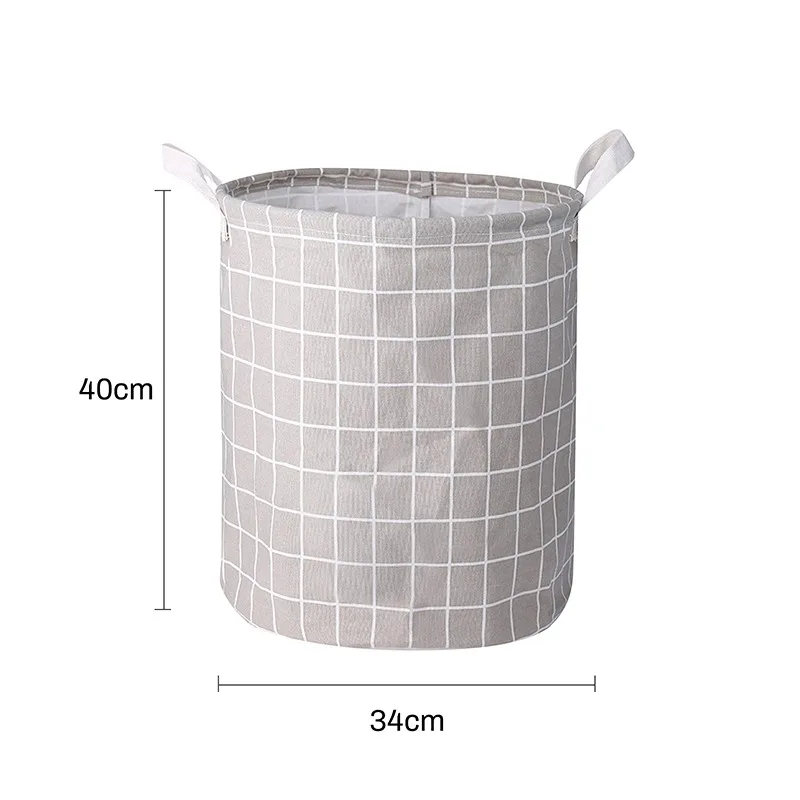 

Large Laundry Basket Bag Foldable Clothes Organizer Cotton Linen Waterproof Storage Basket Home Clothing Children Toy Organizer