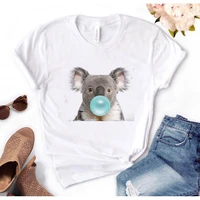 koala chewing gum print women tshirt cotton casual funny t shirt gift for lady yong girl top tee pm 134