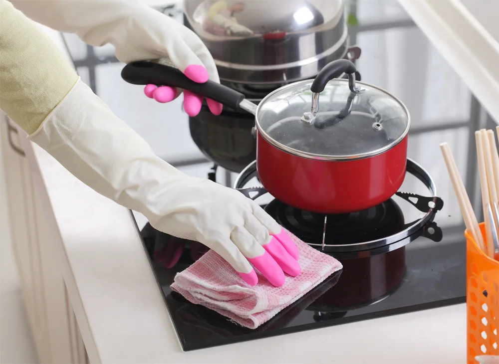 

Long Sleeve latex Kitchen Wash Dishes Dishwashing Gloves House Cleaning Gloves Hand protecting