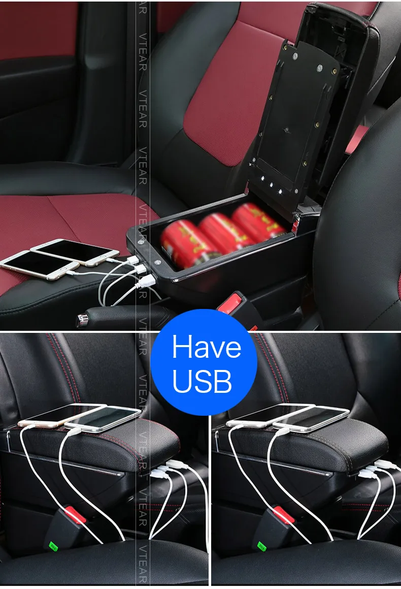 Vtear для Tata tiago автомобильный подлокотник кожаный подлокотник usb коробка для хранения аксессуары центральная консоль автомобильное украшение автомобиля-Стайлинг