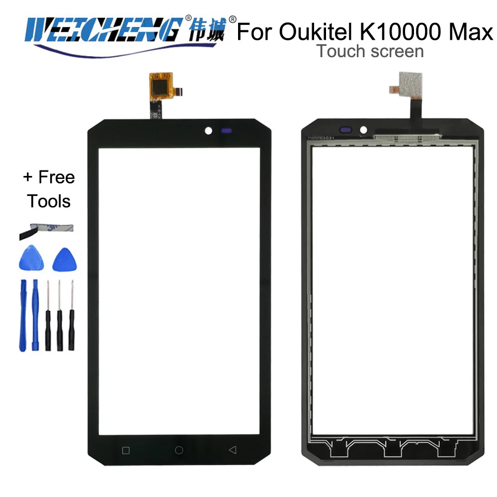 Сенсорный экран WEICHENG для Oukitel K10000 Max 100% гарантия стеклянная панель дигитайзер