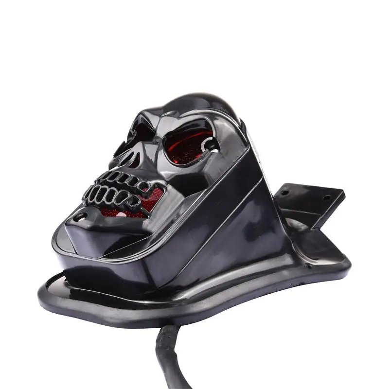 Motorcycle and Electromobile Accessories JOKER Model Modified Skull Shape Taillight Ghost Head LED Brake |