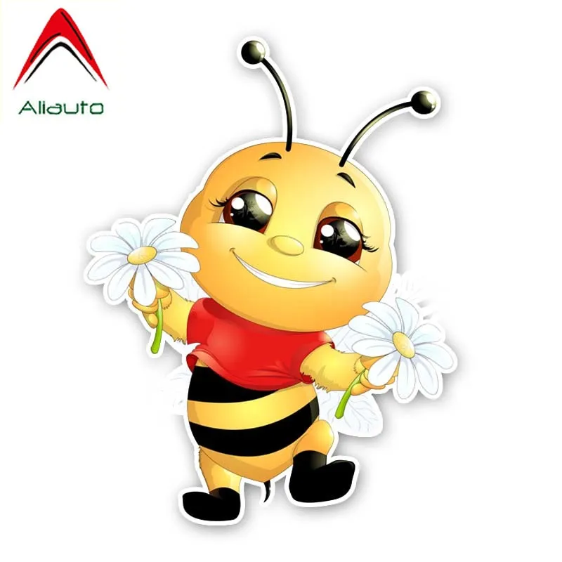 Забавная Автомобильная наклейка Aliauto A Happy Little Bee оригинальная аксессуары из ПВХ