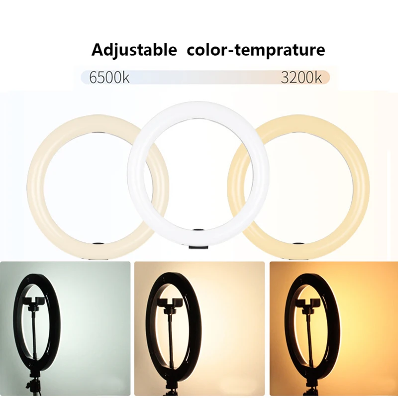 Настольная светодиодная кольцевая лампа-держатель для iPhone Huawei Xiaomi мобильный