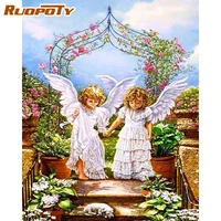 ruopoty diy painting by number angle child drawing on canvas hand painted paintings art gift pictures by numbers portrait kits h