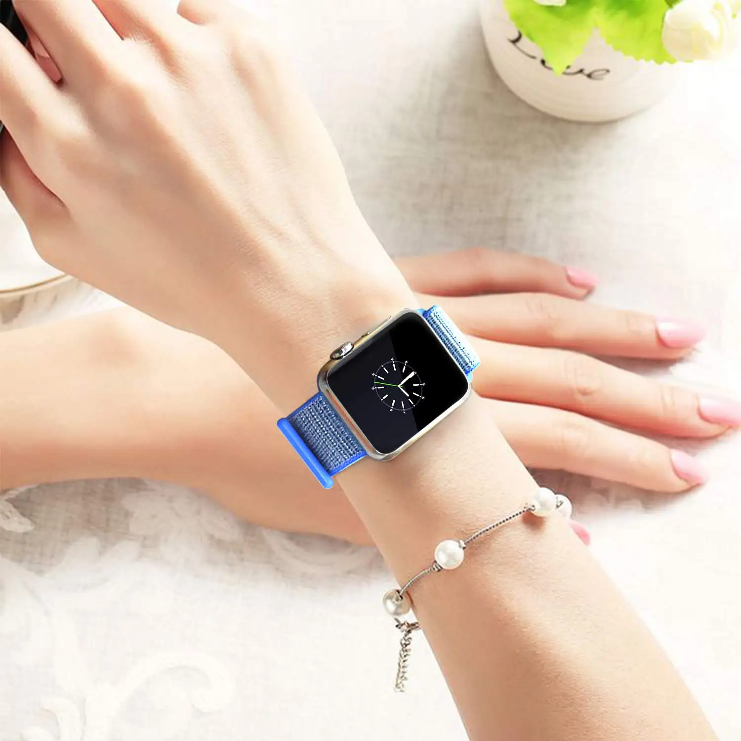 Ремешок для наручных часов Apple Watch Series 5 4 40 мм 44 браслет нейлоновый Браслет спортивный бесшовный ремешок для iwatch серии 3/2/1 38 мм 42 мм аксессуары