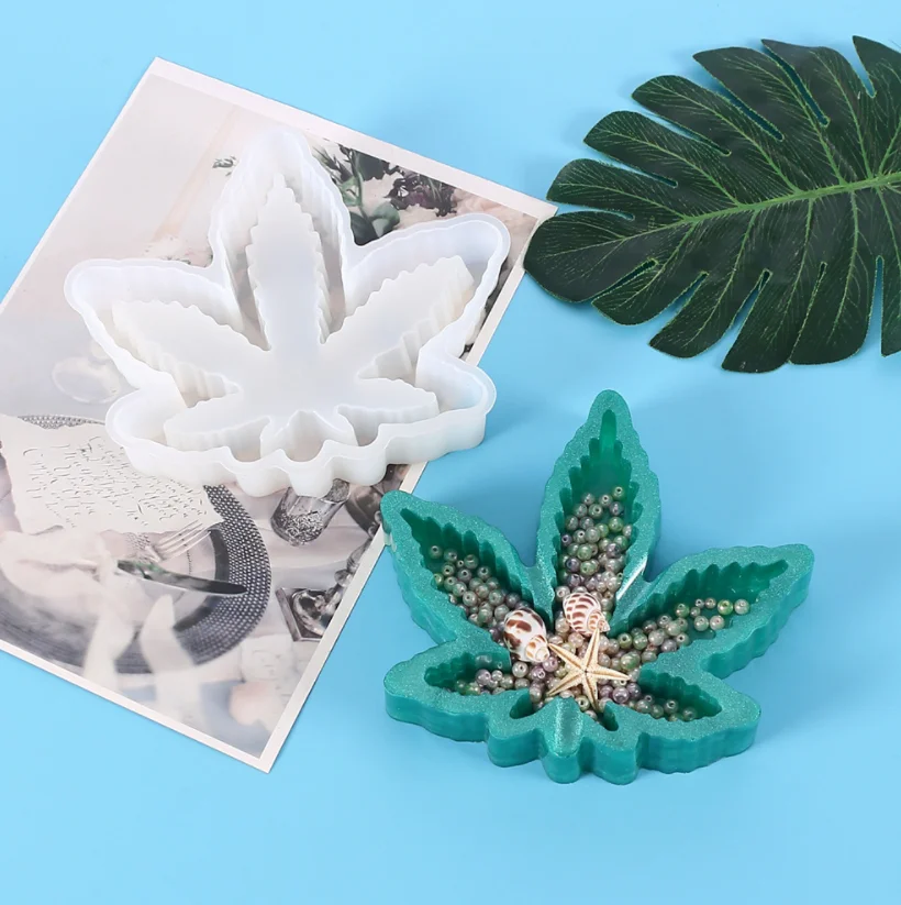 Прозрачная эпоксидная смола силиконовая форма пепельница из кленового листа