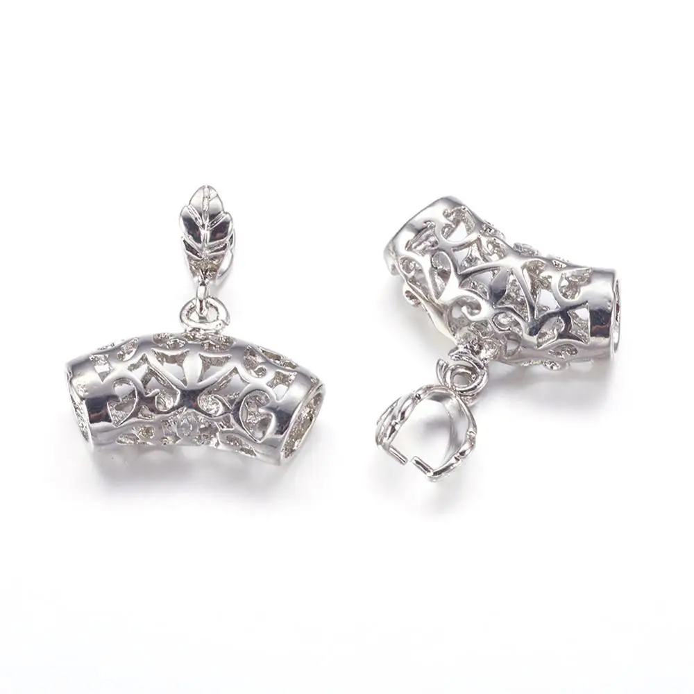 40 шт./компл. Платиновые полые кулоны-трубочки латунные ледяные палочки для