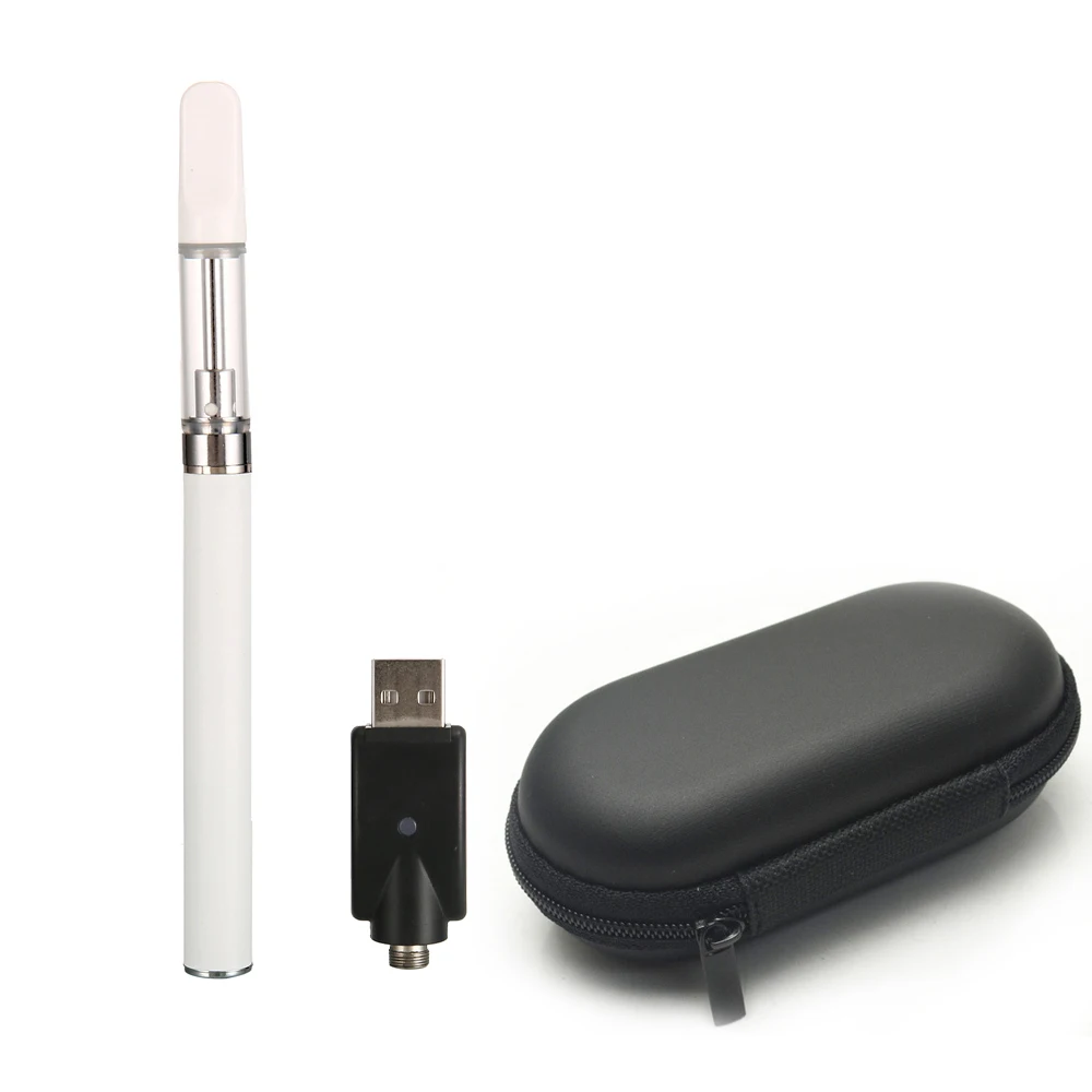 White Top charging Электронная сигарета CBD, перо для электронной сигареты комплект 350mah батарея rdta распылитель масло воздушный переключатель испаритель кальян ручка против воздуха стручок пара - Цвет: White Top charging