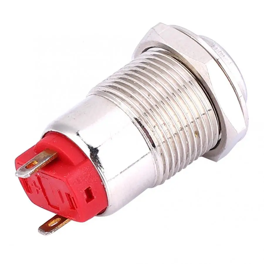 Металлическая кнопка с плоской головкой 2 шт. переключатель высоким уровнем