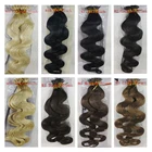 Перуанские волнистые человеческие волосы для наращивания, в виде кератиновых капсул, натуральные волосы 12-26 дюймов, предварительно скрепленные волосы Remy