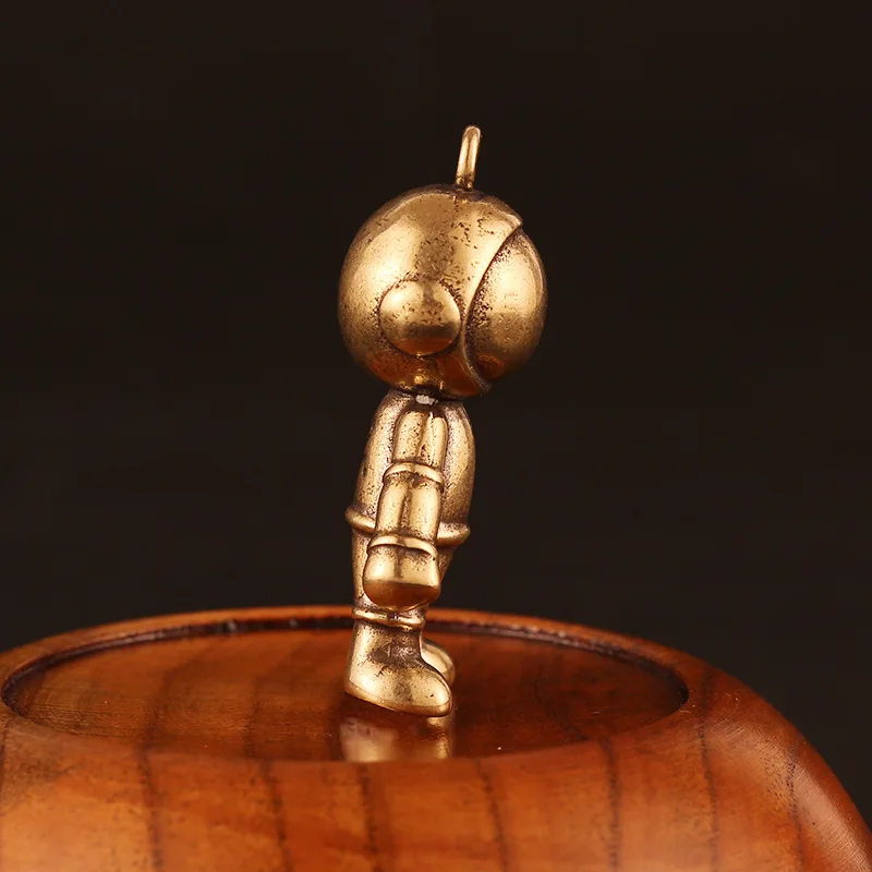 Латунный брелок для ключей с 3d астронавтом космическим роботом Мужская поясная