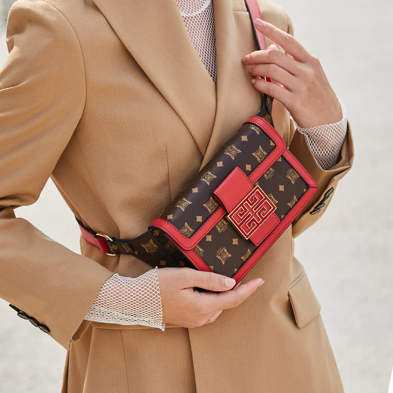 

Boderry Retro waist bags luxury PVC Leather Crossbody bags For Women High-Quality Shoulder Bags Delicate Women Messenger Bags