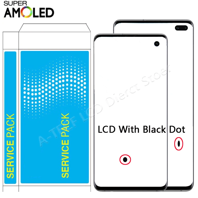 ЖК дисплей SUPER AMOLED S10 для Samsung Galaxy plus с сенсорным экраном G973F/DS G973F G975/DS G975F черной