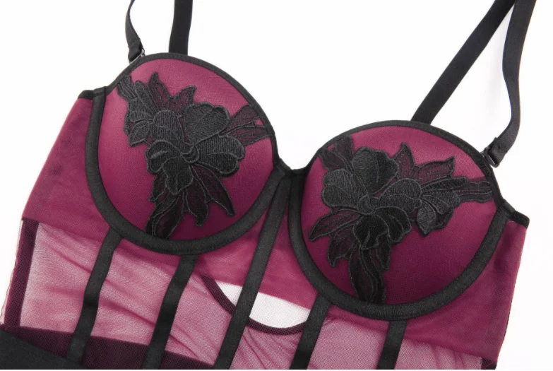 Новое Европейское и американское вышитое цельное нижнее белье тонкое дышащее со