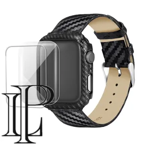 Carbon fiber Case+Strap For Apple watch band 44mm 40mm iWatch band 42mm/38mm watchband Bracelet Apple watch series 4 3 5 se 6 Carbon fiber Case+Strap For Apple watch band 44mm 40mm iWatch band 42mm/38mm watchband Bracelet Apple watch series 4 3 5 se 6
