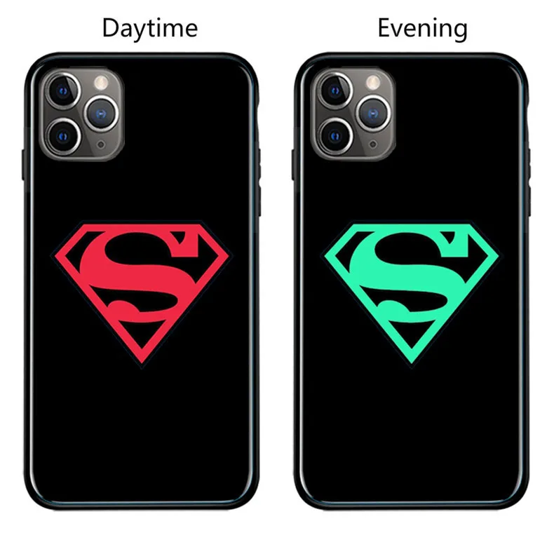 Marvel Бэтмен Веном чехол в виде светящегося стекла для iphone 11 Pro XS MAX XR X 7 8 6 6S Plus Мстители Черная пантера Железный человек чехол