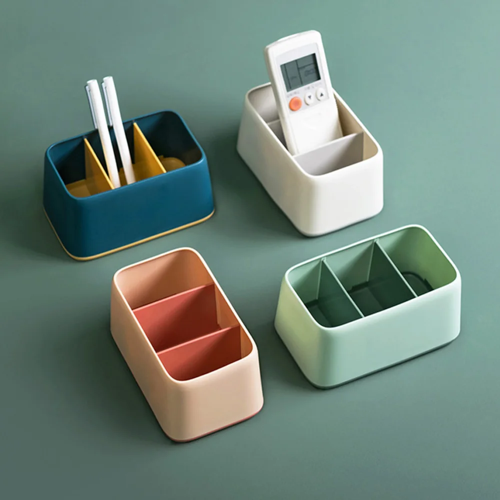 

Desktop Storage Box Color Multi-compartment Pen Holder Pencil Boxs Case Containers Sundries Organizer for Office Desk Home Decor
