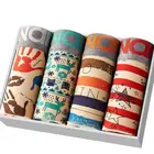 Трусы-боксеры мужские, дышащие, с принтом, 4 шт.лот