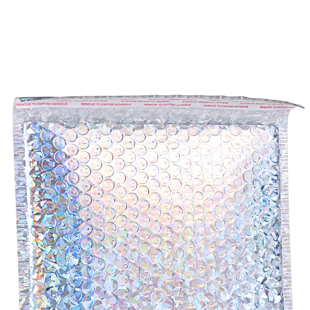 5 шт. лазерный Золотой пластиковый защитная упаковка конверт белые пузырчатые