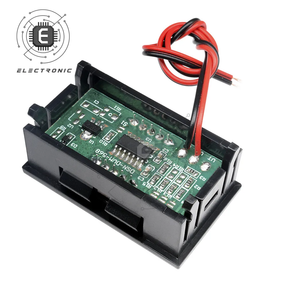 

3 Wire 0.56" LED Digital Voltmeter Voltage Meter Car Motorcycle Volt Tester Detector DC12/24/30V Capacity Monitor Red Green Blue