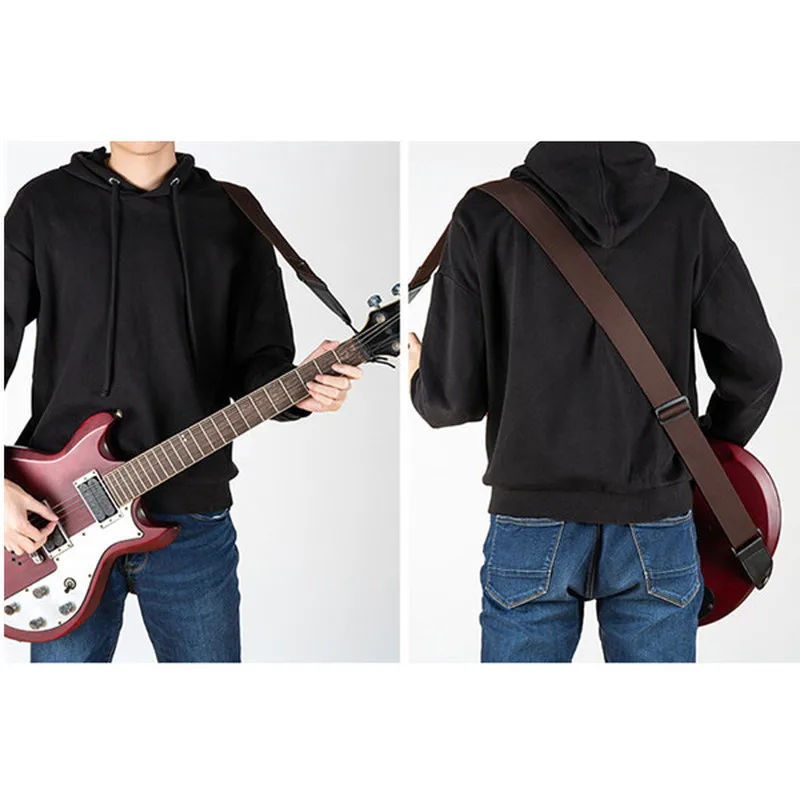 elektrische gitarre strap einstellbare akustische folk gitarre bass gürtel vintage kreuz persönlichkeit ukulele gitarre straps mit pick tasc