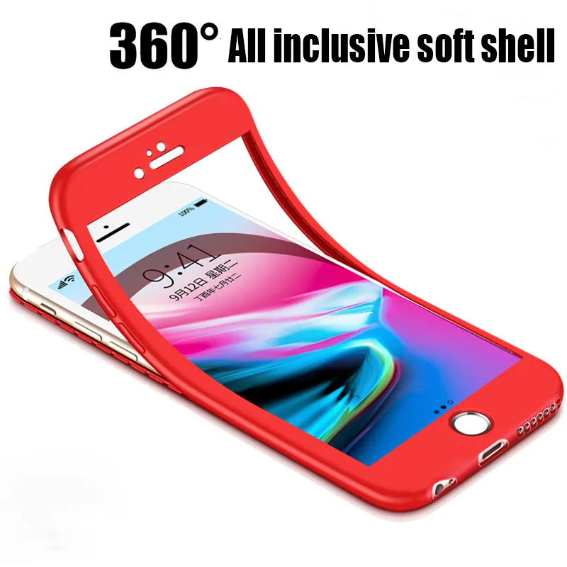 Защитный чехол с полным покрытием на 360 градусов для iPhone 6 S 7 8 Plus X XR XS Max 5 5s SE 6Plus 6splus