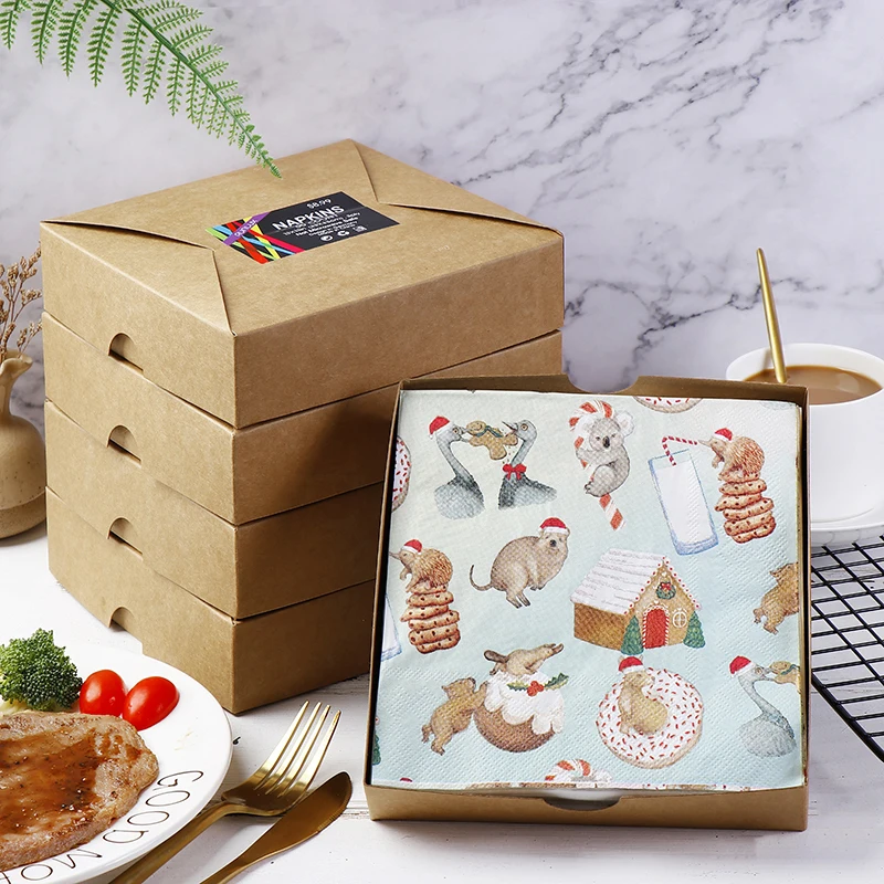 Рождественские цветные салфетки Рождественская одежда товары для кенгуру коала