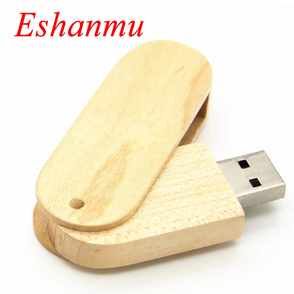 Деревянный поворотный USB флеш-накопитель Флешка 8 ГБ 16 32 64 Гб маленький флешка