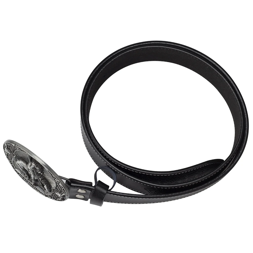 

Big Buckle Belt For Men Luxury Genuine Leather Print