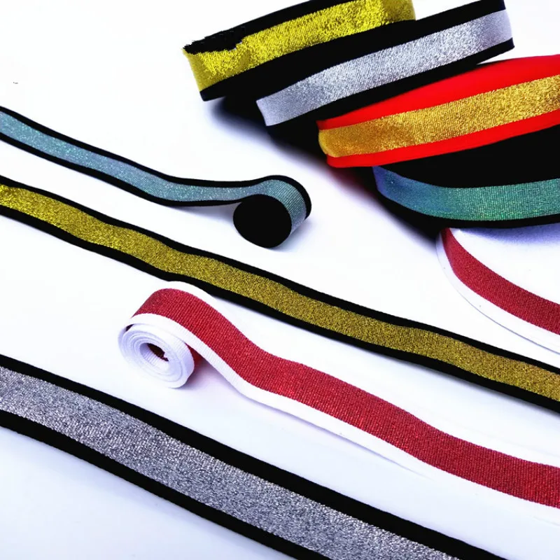 1 м 3 см широкие неэластичные золотые серебряные спортивные брюки из ткани