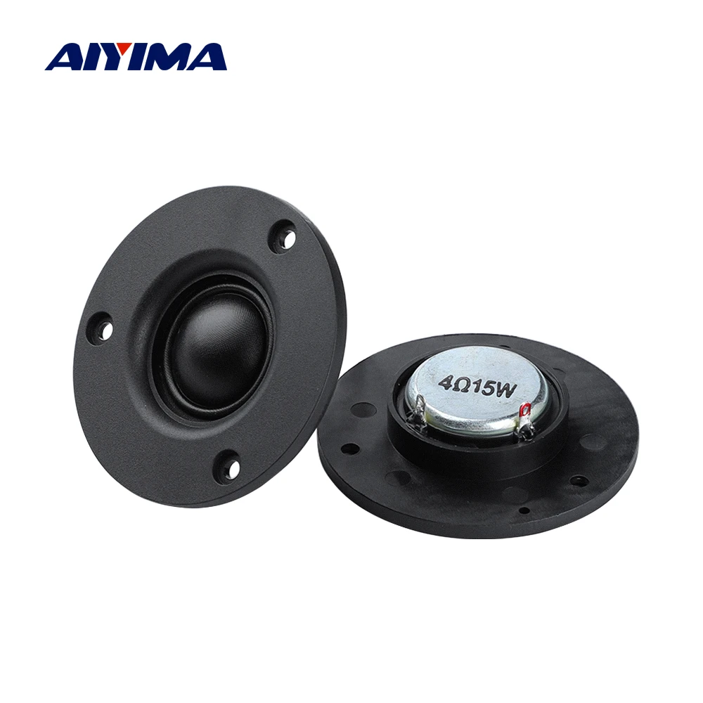 

AIYIMA 3 inch 74mm Silk Dome Membrane Tweeter Speaker Units Small Neodymium 4 Ohm 15W Treble Portable Loudspeaker Horn DIY 2PCS