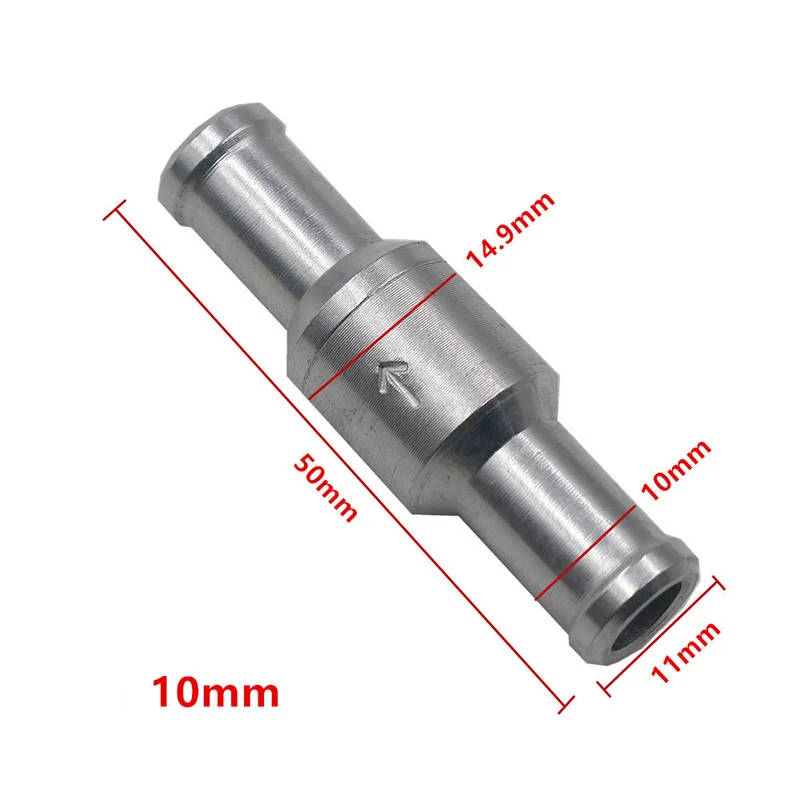 

6/8/10/12mm Aluminum Alloy Car Check One Way Valve Non-Return Gasoline Diesel Automobile Fuel One-way Check Valve