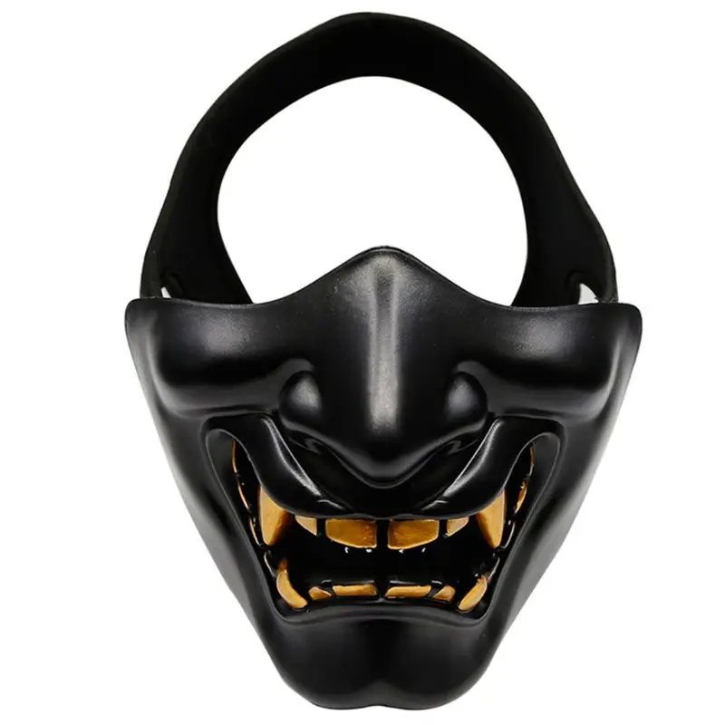 Half Face Mask Cosplay Kabuki Samurai Devil Tactical Halloween Party Festival Prom COS Horror | Игрушки и хобби