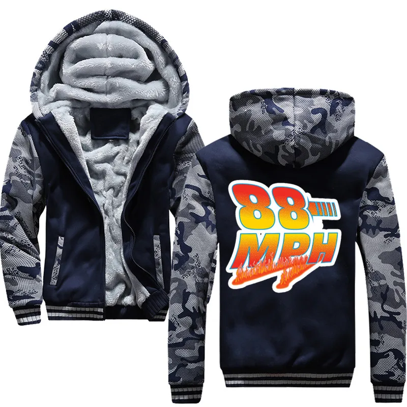 

88MPH with flames hoodies men winter style hoodies men hoodies fleece hoody hooded man Long sleeve fleece streetwear M-5XL