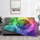 Digimon Мандала Краски одеяла фланелевые всесезонные великолепные дышащая супер теплый Пледы для дивана покрывала для спальни