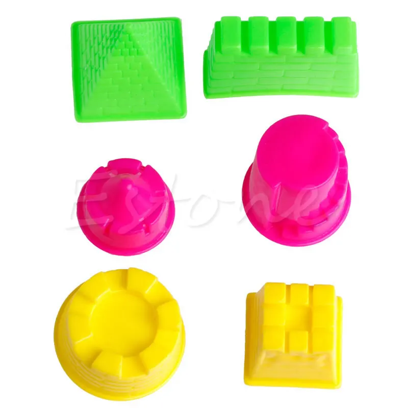 6Pcs пирамидальная замок из песка глина для литья под давлением модель здания