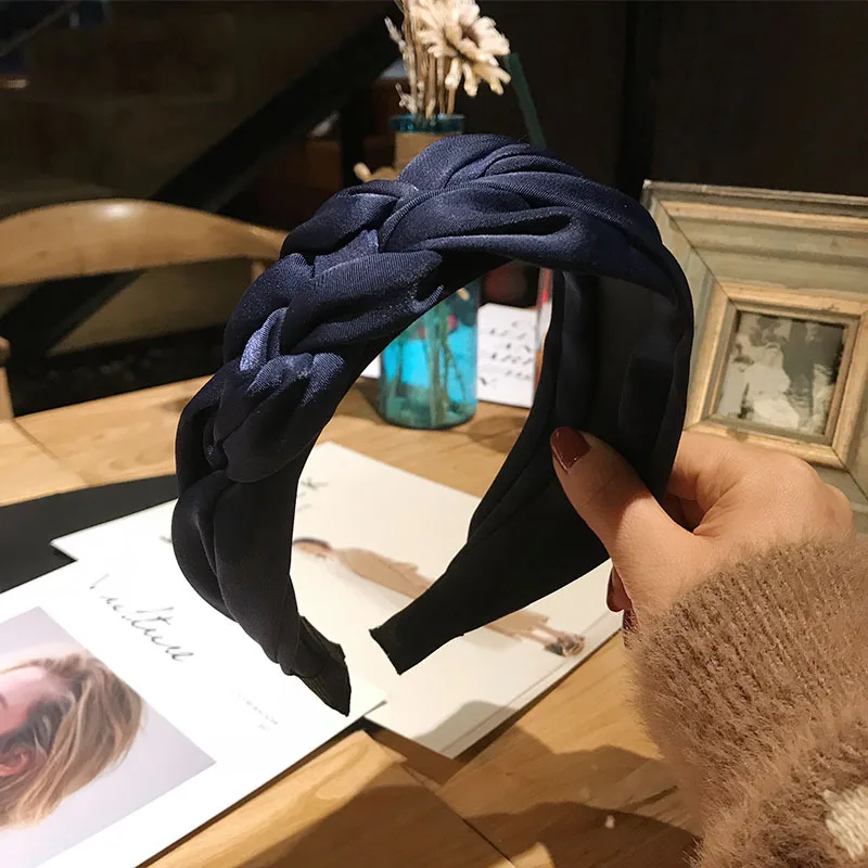 2021 Fashion New Solid Color Cross Knot Headbands For Women Girls Hairbands Sweet Hair Hoop Headwear Accessories |