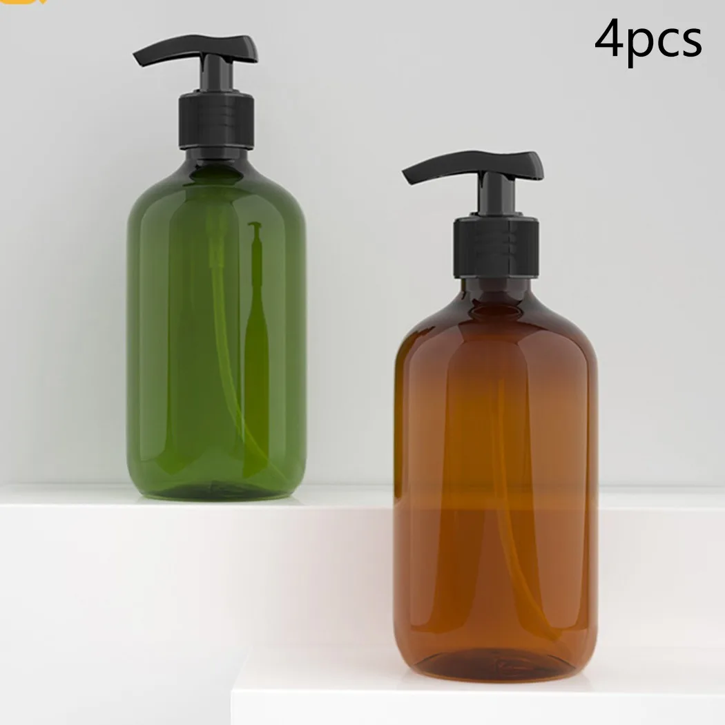 

174mmx58mm Pump Bottles 2 Color 300ML 4pcs Bathroom Container Dispenser