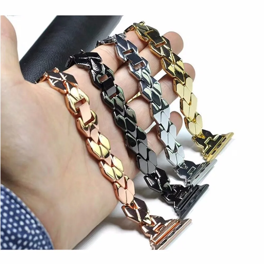 

Strap For Apple Watch band 44mm/40mm 42mm/38mm iwatch band Stainless Stee link Bracelet correa apple watch Series 4 3 5 se 6