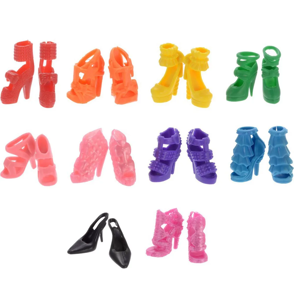 

10 Pack Doll Clothes Party Gown Outfits With 10 Pairs Doll Shoes Party Gown For Doll Accessories 10 Pairs Doll Shoes Toy #45