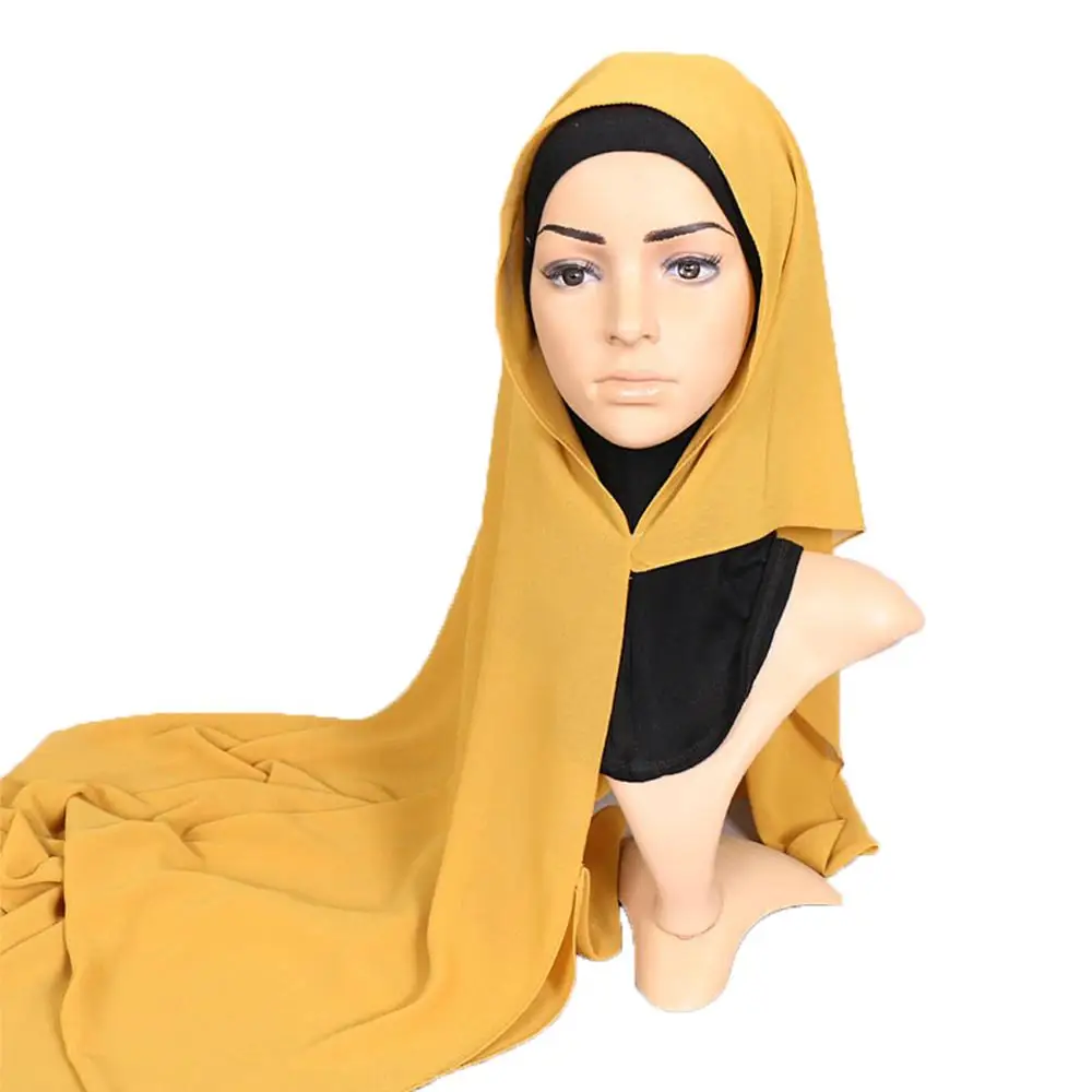 Малайзия дизайн мгновенный простой две петли пузырь шифон шарф шали два лица