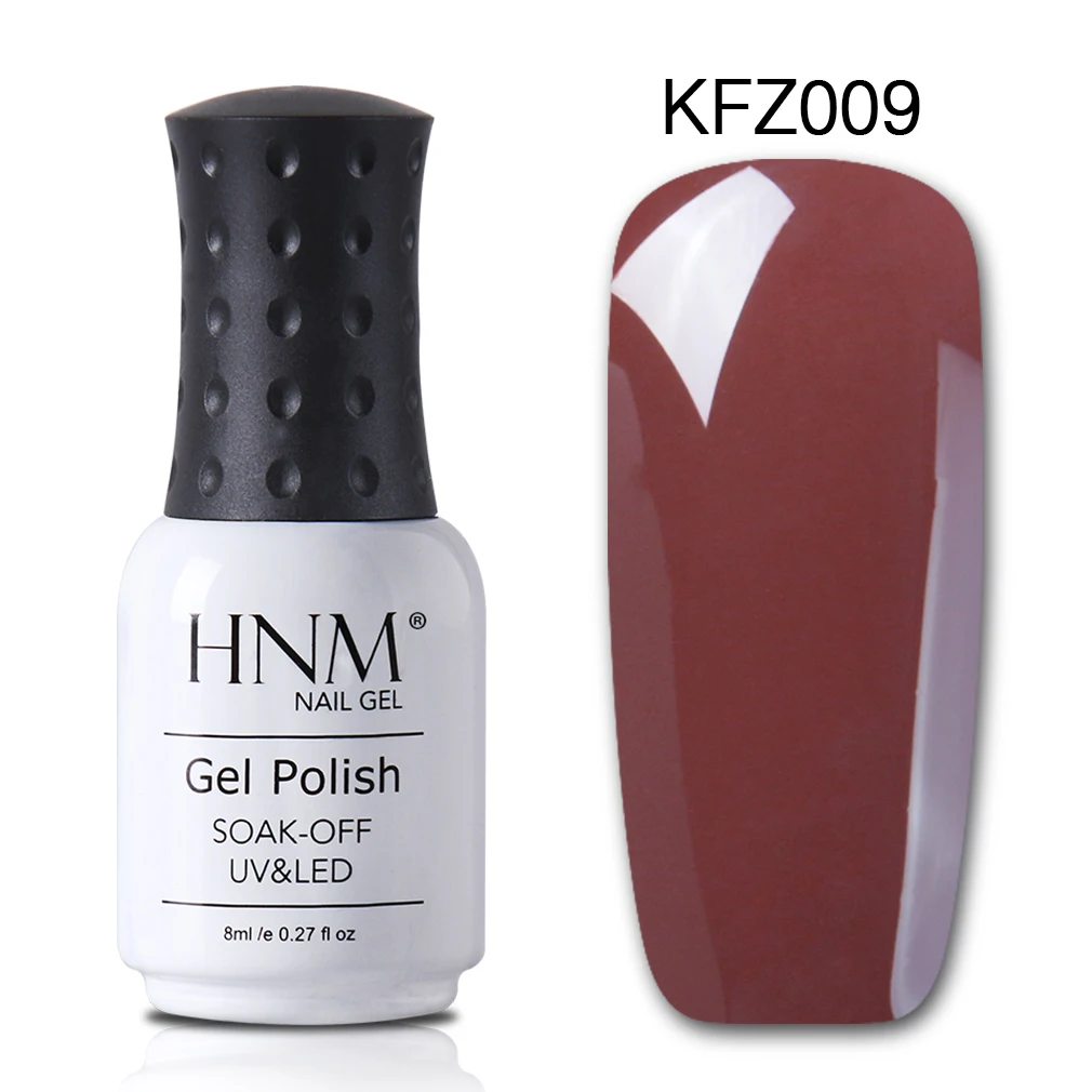 coffee 009 HNM 8 мл серый фиолетовый серия цвет уф-гель для ногтей светодиодный лампа гель-лак замачиваемый гибридный лак краска штамповка топ основа лак - Цвет: coffee 009